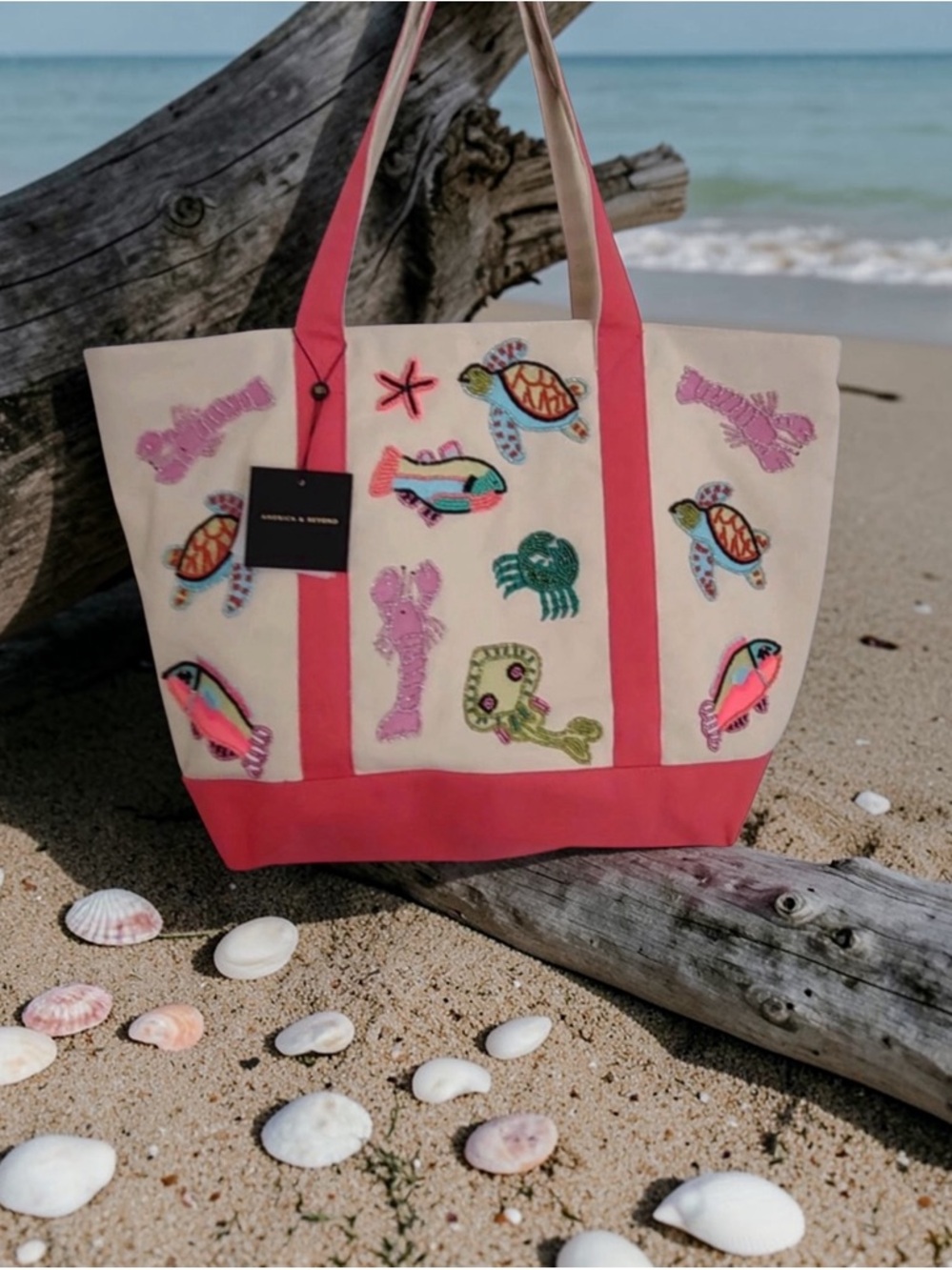The Underwater Tales Beaded Boat Bag by America & Beyond